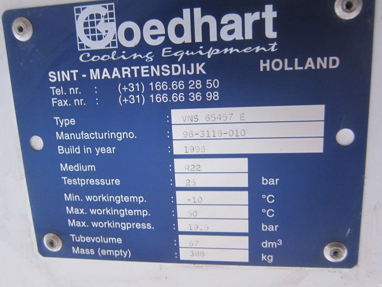 Used Goedhart VNS 65457 E HOS BV