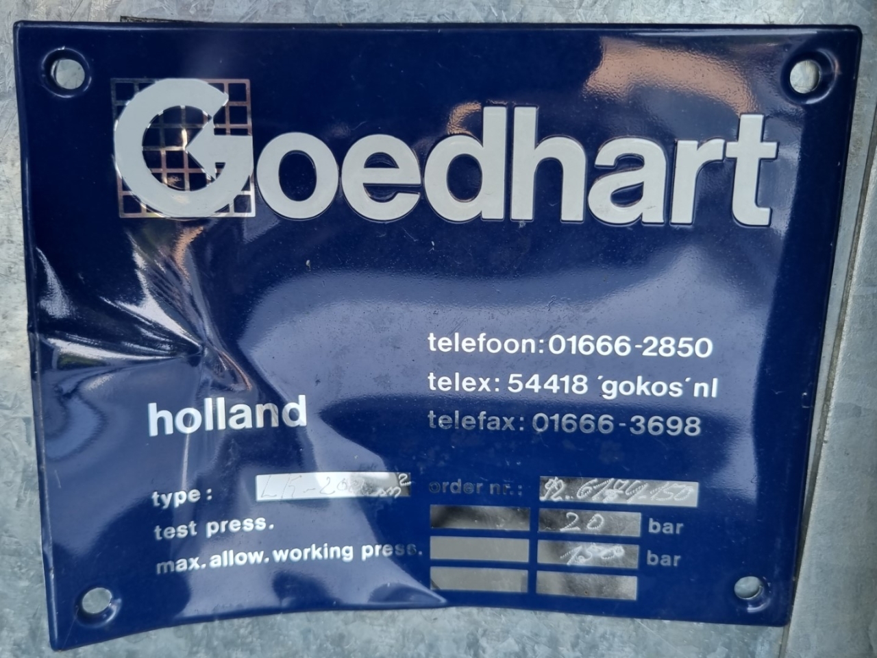 Used Goedhart LK 200 M2 evaporator NH3 HOS BV